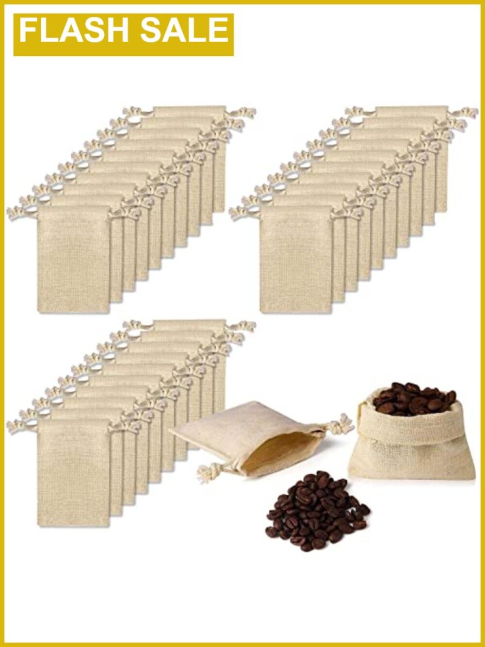 30 Cotton Drawstring Bags Muslin Sachet Jewelry Gift Spice Pouch